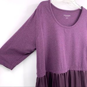 Soft Surroundings Odette High Low Plum Tunic Top